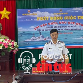Đại tá Cao Xuân Quận, Phó Chính ủy Bộ Tư lệnh Vùng Cảnh sát biển 3 phát động cuộc thi trực tuyến "Em yêu biển, đảo quê hương".